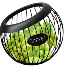 Desktop Coffee Organiser, Large Capacity Storage Basket, 7.87 x 7.28 inches, Coffee Pod Holder, Metal Design, Multi-Purpose Countertop Rack for Basket, Kitchen, Workplace