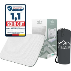 Travel Pillow - Ergonomic Neck Support Pillow for On the Go Compact and Comfortable Pillow for Airplane, Car and Office - Includes Carry Bag