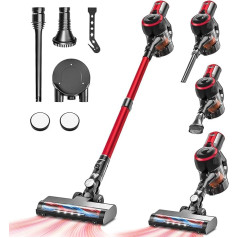 VEGREM Battery Vacuum Cleaner 25 Kpa, Cordless Vacuum Cleaner 160 W with 2 Suction Modes, LED Lights, Cordless Vacuum Cleaner with Power Display, Up to 40 Minutes Running Time