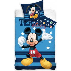 My sweety pop Bedding - 2 Piece - Kids - Duvet Cover - 140 x 200 cm - Pillowcase - 65 x 65 cm - 100% Cotton - Mickey Mouse - Blue carb01