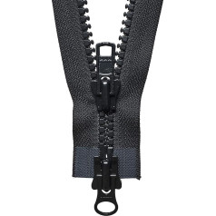 Vislon Heavy Two-Way Open End Zip 61cm: Black