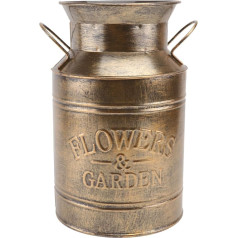 ifundom 1 Piece Leaf Make An Old Tin Bucket Farmhouse Vintage Milk Jug Flowers French Vases Galvanised Pot Flower Bucket Vase European Style Decorative Pot Iron