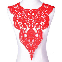 Black Embroidery Lace Neckline Collar Embellishment Sewing Appliques Trimming Lace Fabric Dress Accessories Scrapbooking 26 Pcs
