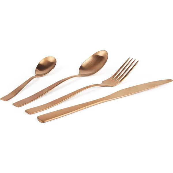 Excelsa Shadow Copper Service Service Cutlery Set 16 Pieces Stainless Steel 18/0