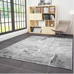 Classical Living room Rug, very your woven, Gemstone Wall Look in Grey - Top Quality - Grey, 78.74''x114''