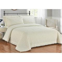Richmond Ivory Luxury Single Duvet Cover Set with Embroidered Pillowcases