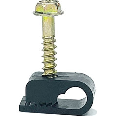 Stanz (TM) Flex Single Coaxial Cable Clips Cat6 Electric Wire Cable Clip 1/4