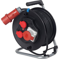 AS – Schwabe H05VV-F 10145 CEE Safety Cable Reel 20 m – 5g 1.5/400 Volt Power 16 Amp Indoor