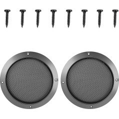 MACHSWON Car 2 Pieces Mesh Speaker Cover Grill Sub 7 Inch Woofer Subwoofer Grille Protector Grey
