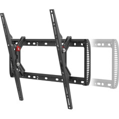 Mounts TV Wall Mount, 13-90 Inch Tilting Flat & Curved TV Mount, Holds up to 60 kg, Patented Automatic Lock, Extendable Wall Plate - 6 in 1, Max. VESA 600 x 400
