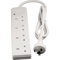 New Zealand Australia China Travel Adaptor 1m Extension Lead 4 UK Sockets