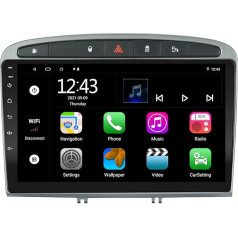 EZoneTronics Android 11 Car Radio Stereo for Peugeot 308/408 2010-2016 9 Inch Touchscreen GPS Navigation Bluetooth USB 4G WiFi Support Carplay and Android Car Player 2G RAM + 32G ROM