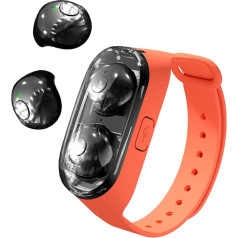 Wireless Bluetooth Headphones with Silicone Strap for Men Women Wireless Mini Earbuds Invisible Smallest Sleep Headphones Bluetooth In-Ear for Small Ears Side Sleeper Sports with Sports Armband