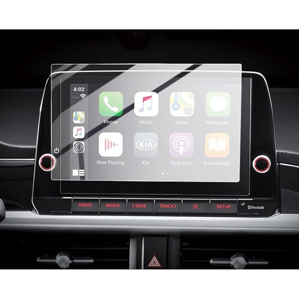 GAFAT Compatible with Kia Picanto Facelift 2021-2024 2025 8 Inch Navigation Screen Protector, Tempered Glass Screen Protector Film for 8 Inch Touch Screen, Shockproof, 9H Anti-Scratch