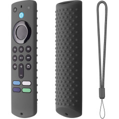 Remote Control Protective Cover, Silicone Case with Lanyard, Non-Slip Silicone Case for Fire TV Stick, Non-Slip Silicone Protective Case (grey), Protective Cover for Fire TV Stick