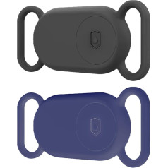 Samsung Smart Tag 2 - Dog Collar Case | Silicone Case for Dog and Cat Collars - Waterproof, Lightweight & Flexible Smart Tag 2 Holder - Attaches with Puppy Loop, School Bag Straps (2