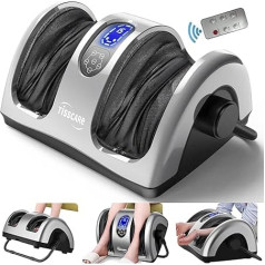 TISSCARE Shiatsu Foot Massager with Heat, Foot Massager for Plantar Fasciitis, Neuropathy and Pain Relief, Foot and Leg Massager Electric, Deep Massage, Gift for Men Women