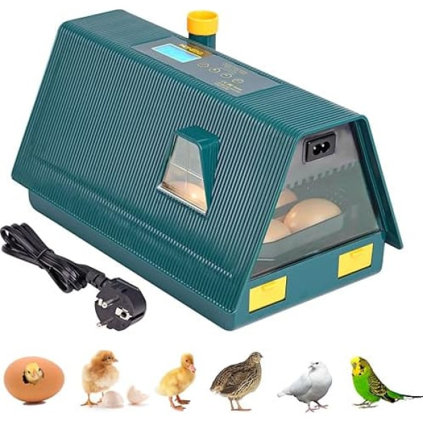 10-20 Egg Incubator, Incubators for Hatching Eggs, Automatic Egg Turner with Temperature Control, Egg Candler, Intelligent Chicken Incubators for Poultry, Hatching, Chicken, Quail, Duck,