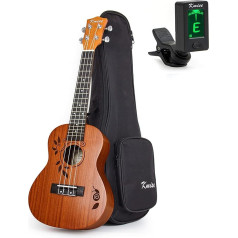 Kmise Concert Ukulele Concert Uke Acoustic Hawaiian Guitar 23 Inch 18 Frets Mahogany with Ukulele Bag and Tuner