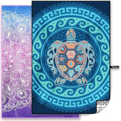 OCOOPA 2 Pack Microfibre Beach Towels, Quick Drying, Sandproof Towel, Ultralight, Absorbent, Soft and Easy Care Bath Towel for Fitness, Travel, Beach, Swimming, Yoga, 200 x 145 cm