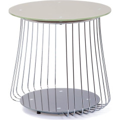 Links Rivoli 50100160 Coffee Table Diameter 50 cm Glass Cappuccino
