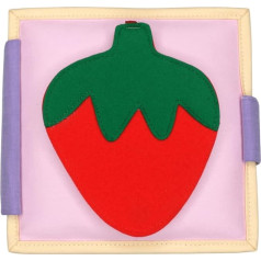 Jolly Designs Premium Quiet Book Rainbow for Babies and Toddlers, Montessori Toy from 6 Months, Motor Skills Book Made of Cotton, Promote Fine Motor Skills, Sensory Skills and Creativity