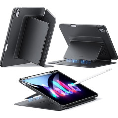 ESR Hülle für iPad Air 13 Zoll (2025/2024), Vertikale Stand Hülle, Mehrere Standwinkel, Ultrastabile Hülle mit Stifthalter, Flip Serie, Schwarz