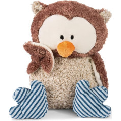 Nici Oscar Cuddly Toy Owl, 50 cm, brown/blue