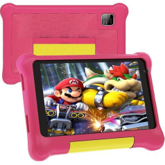 HotLight Children's Tablet 7 Inch Tablet for Children with Android 13, 5GB RAM + 32GB ROM + 128GB Expandable, Wi-Fi, Bluetooth, Type-C, Kids Tablet with Quad Core Rose