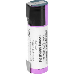 18650 3500mAh 3,7 V akumulators INR18650-35E-FT ar plāksnēm