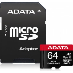 Augstas izturības microsd karte 64gb uhs1 u3 v30 a2 100/80mb/s + adapteris