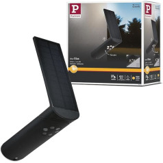Paulmann Ilias 94260 Solar Wall Light LED Outdoor Light Square Including 1 x 1.2 Watt Anthracite Plastic 3000 K Warm White 1.2 W