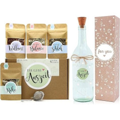 OWLBOOK® Tea Gift Set Time Out Gifts for Women Birthday Gift for Women Easter Gifts Adults Gifts for Mum Birthday Mother's Day Easter with LED Bottle Light