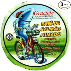 Conservas Graciete Gourmet Smoked Salmon Paté/Sardine Paste - Pack of 3 (3 x 85 g)