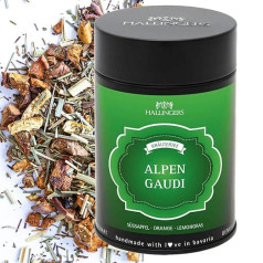 Hallingers Alpengaudi - Loose Herbal Tea with Sweet Apple, Orange & Lemongrass (Tin) - Mother's Day Gift & Gift Ideas for Father's Day | Birthday Congratulations Recovery Anniversary
