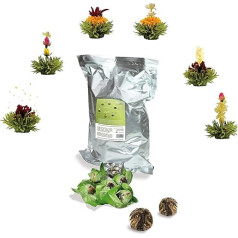 Creano Tea Flowers 36 Tea Balls Green Tea Bulk Pack, Blooming Tea in Bulk Pack, Tea Roses, Blooming Tea, Flowering Tea
