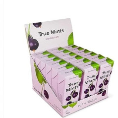 True Mints - 18 Display | Blackcurrant | Vegetable and Sugar-Free Pastilles, 18 x 13 g, 234 g
