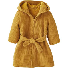Vertbaudet Bio-Kollektion: Baby Tier-Bademantel mit Musselin Ocker 74