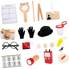 KOMBIUDA 1 Set Detektiv Cosplay Detektiv Set Für Cosplay Set Detektiv Werkzeuge Zubehör Detektiv Hut Set Für Kleinkind Kinderspielzeug Für Kleinkinder Buche
