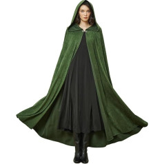 BEAUTELICATE Unisex Cape with Hood Long Women's Men's Halloween Cape Suede Imitation Suede for Medieval Carnival Costume Robe Vampire Witches Viking Costume