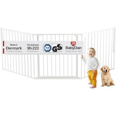 Baby Dan configuration grid / fireplace grille Flex L, 90 - 223 cm - Made in Denmark and tested by the TÜV GS, Color: White
