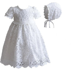 Cinda Baby Lace Christening Dress with Hat