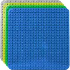 Large Building Plate Compatible with Duplo Plates, Large Base Plate, 38 x 38 cm Plate Set for Creative Play, Educational Toy