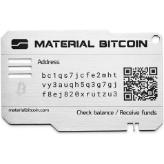 Standard English Plate - Physical Bitcoin Wallet - Designed to last 200 years - Manufactured under strict security and privacy measures