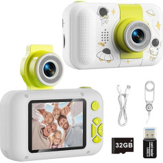 Children's Camera Toy for 3 4 5 6 7 8 9 10 11 12 Year Old Girls/Boys, Digital Camera Children, Christmas Birthday Gifts for Children, Video Selfie Camera Children with 32GB TF Card