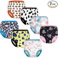 MooMoo Baby Potty Training Underwear for Boys, 7 Packs, Absorbent Toddler Training Pants for Girls, 2T-6T, Baby Girls, 4T (Pack of 7)
