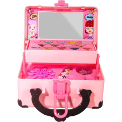 Kids Makeup Kit, Play Real Makeup, Girls Makeup Set, Pretend Play Make Up, Beauty Vanity Set for Girls, Cosmetic Play Kit with Pretend Toys, Child Friendly Make Up Kit for Playtime