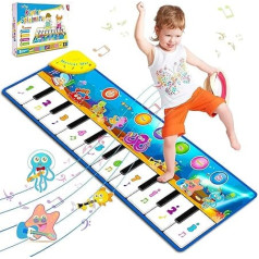 Piano Mat, Dance Mat, Music Mat, Children's Toy from 1 Year, Baby Toy, Educational Toy, Gift 1 Year for Boys Girls 2 3 4 Years, 110 x 36 cm