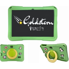 Goldstern tech Kids Tablet 7 Inch - 16GB, WiFi, Quad-Core, Shockproof Case, Child Control, Learning Apps, Eye-Friendly Display, Long Battery Life - Perfect for Kids (Green)