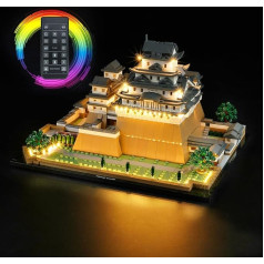 cooldac LED Light Kit Compatible with Lego 21060 Architecture Castle Himeji, Remote Control Creative Light Kit Set Compatible with Lego Architecture 21060 Castle Himeji Building Blocks Model